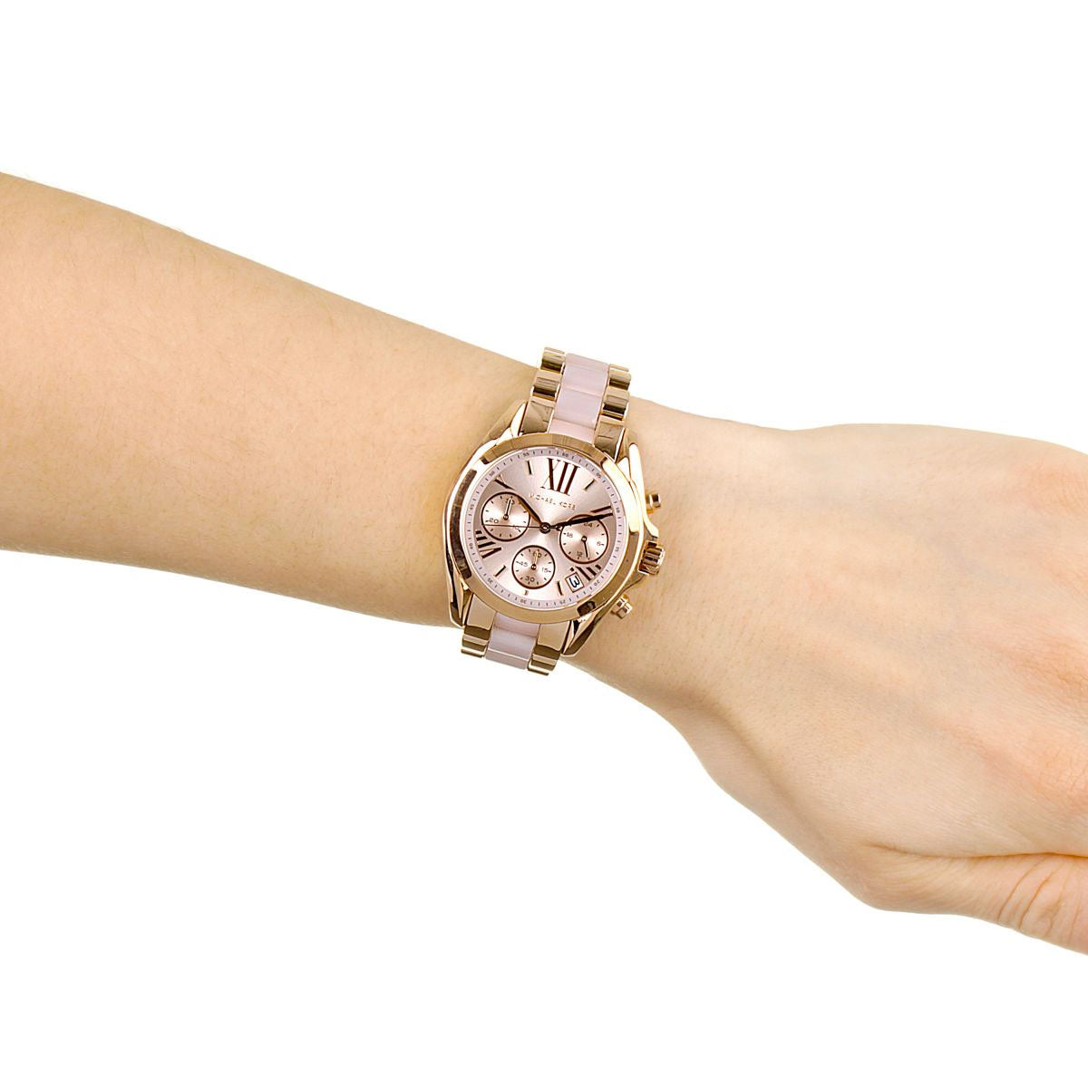  Shop Authentic Michael Kors Bradshaw Rose Gold Dial Two Tone Steel Strap Watch for Women - MK6066 - Luxxuri