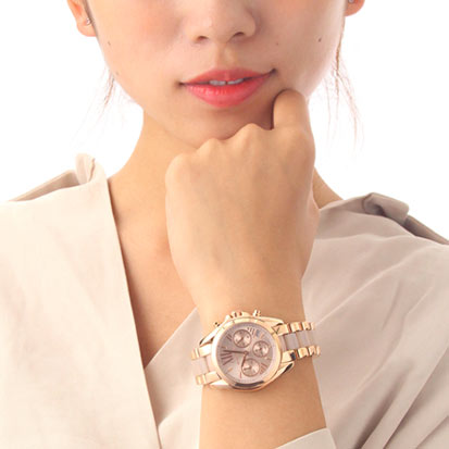  Shop Authentic Michael Kors Bradshaw Rose Gold Dial Two Tone Steel Strap Watch for Women - MK6066 - Luxxuri