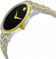  Shop Authentic Movado Museum Classic Black Dial Two Tone Steel Strap Watch For Men - 606899 - Luxxuri