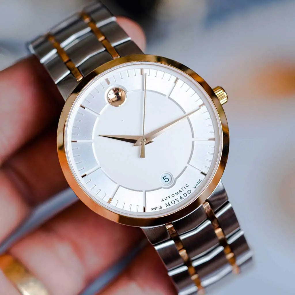  Shop Authentic Movado 1881 Automatic Silver Dial Two Tone Steel Strap Watch For Men - 607063 - Luxxuri