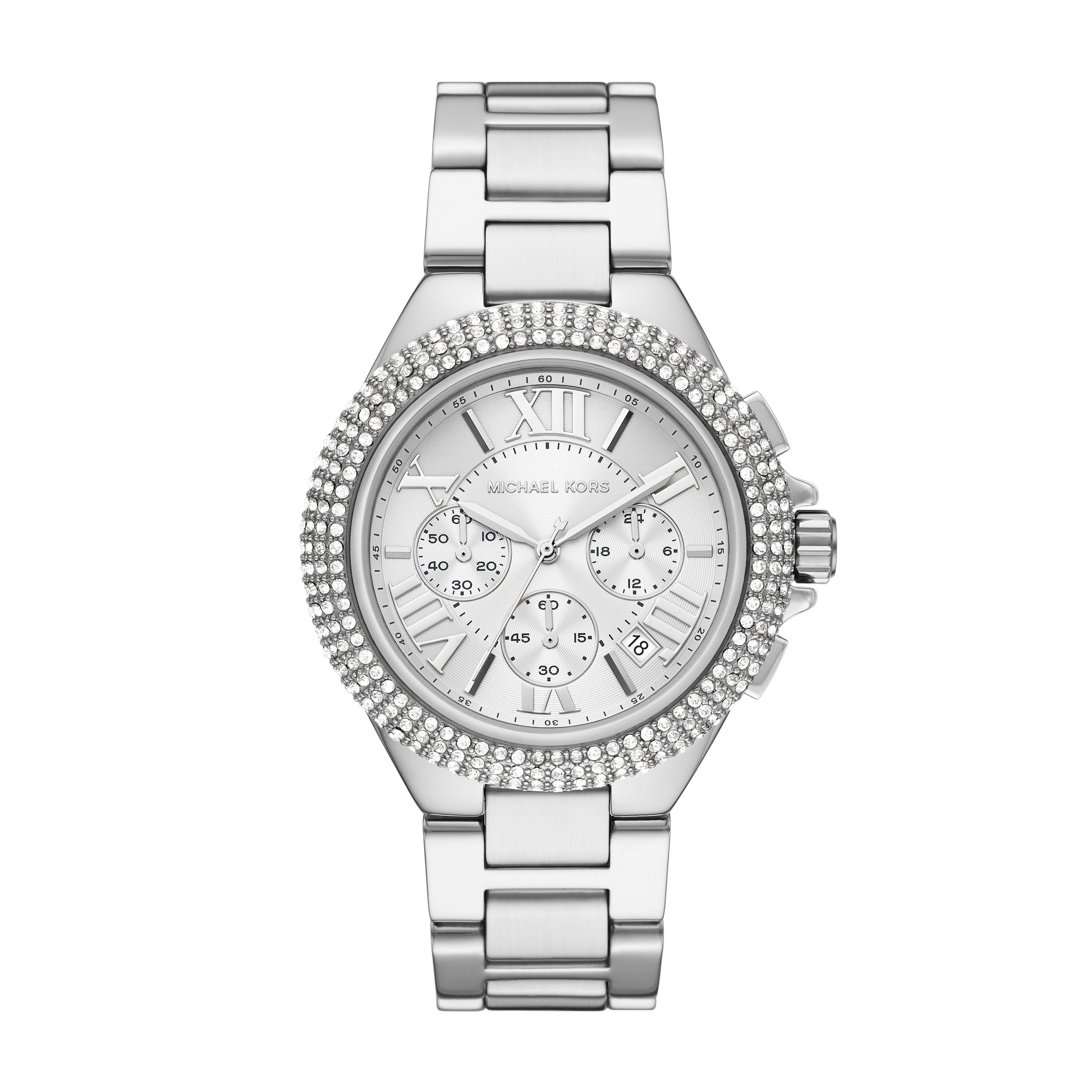  Shop Authentic Michael Kors Camille Crystals Quartz Silver Dial Silver Steel Strap Watch for Women - MK6993 - Luxxuri