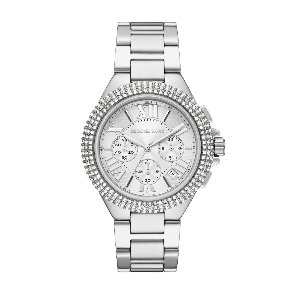  Shop Authentic Michael Kors Camille Crystals Quartz Silver Dial Silver Steel Strap Watch for Women - MK6993 - Luxxuri