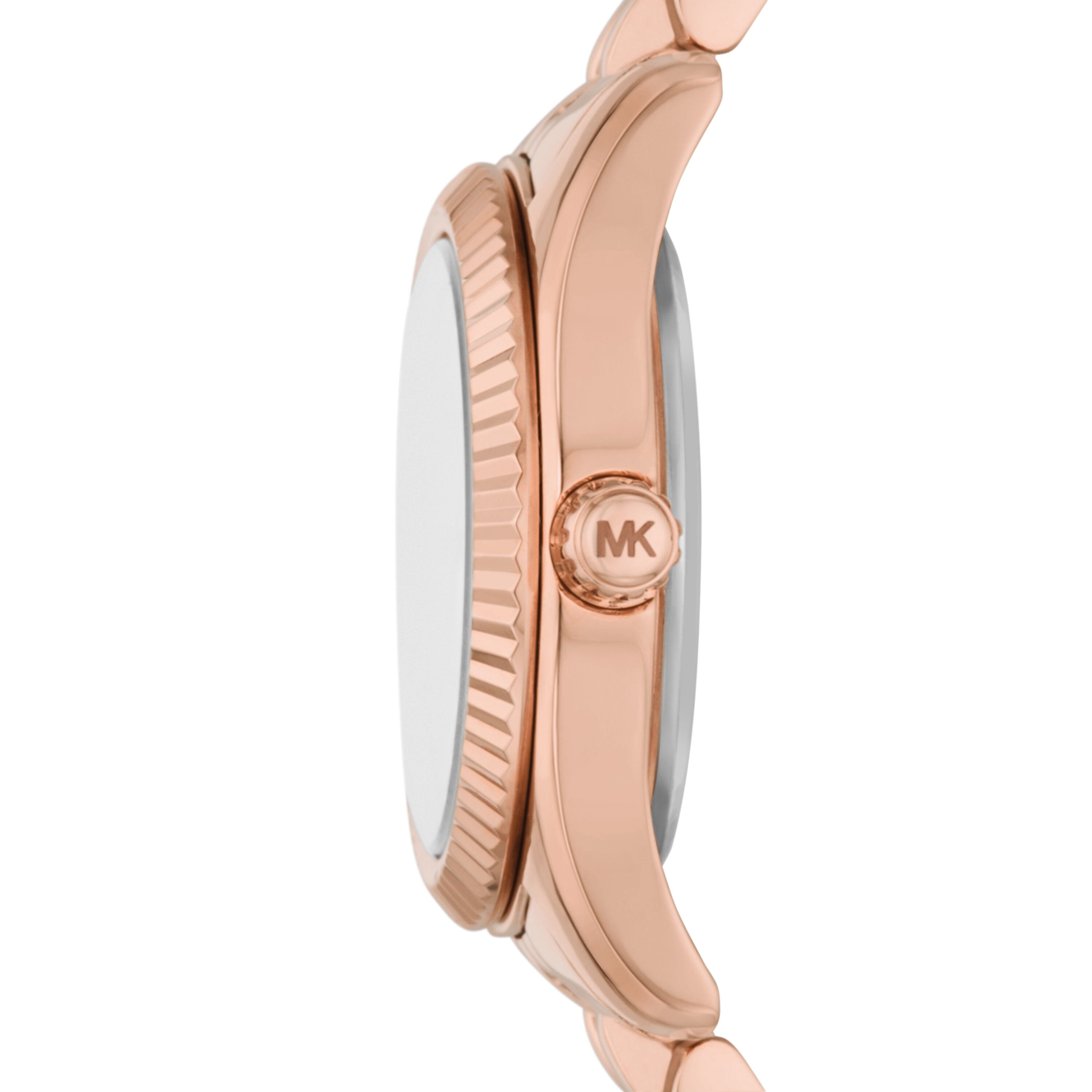  Shop Authentic Michael Kors Lexington Three Hand Rose Gold Dial Rose Gold Steel Strap Watch For Women - MK4739 - Luxxuri