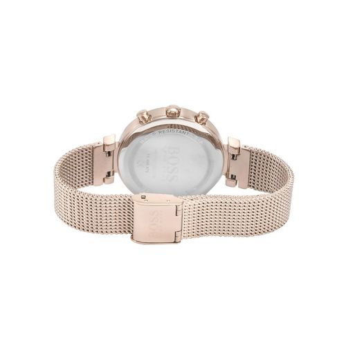  Shop Authentic Hugo Boss Flawless White Dial Gold Mesh Bracelet Watch for Women - 1502553 - Luxxuri