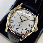 Shop Authentic Emporio Armani Valente Quartz Silver Dial Grey Leather Strap Watch For Men - AR1666 - Luxxuri