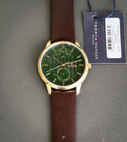  Shop Authentic Tommy Hilfiger Hunter Green Dial Brown Leather Strap Watch for Men - 1791607 - Luxxuri