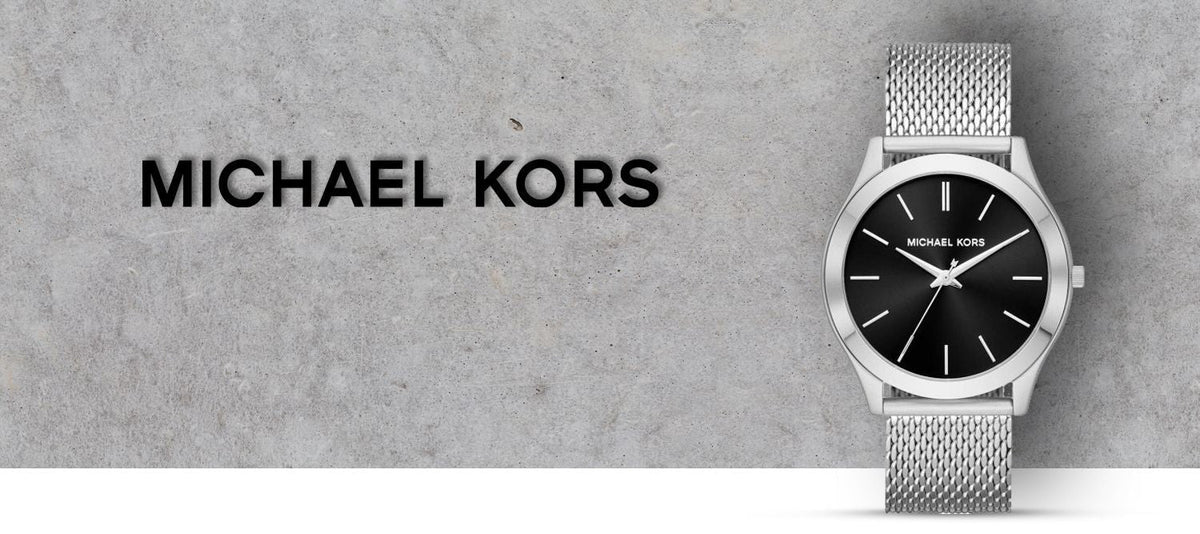 Shop Authentic Michael Kors Slim Runway Analog Black Dial Silver Mesh Bracelet Watch For Men - MK8606 - Luxxuri