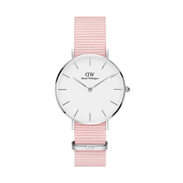  Shop Authentic Daniel Wellington Classic Petite Rosewater White Dial Pink NATO Strap Watch For Women - DW001000318 - Luxxuri