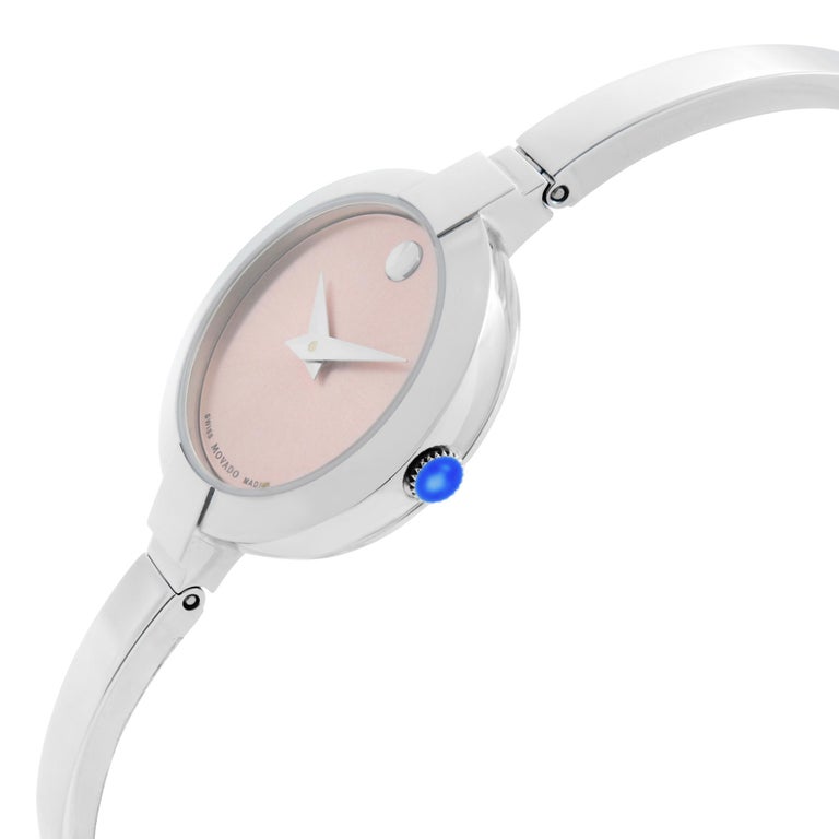  Shop Authentic Movado Bela Museum Pink Dial Silver Steel Strap Watch For Women - 0606596 - Luxxuri