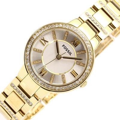  Shop Authentic Fossil Virginia White Dial Gold Steel Strap Watch for Women - ES3283 - Luxxuri