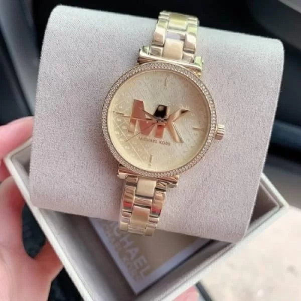  Shop Authentic Michael Kors Sofie Quartz Gold Dial Gold Steel Strap Watch For Women - MK4334 - Luxxuri
