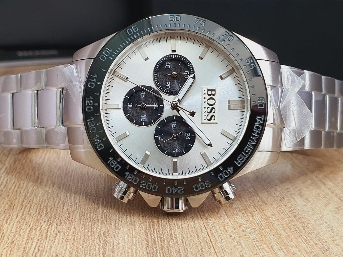  Shop Authentic Hugo Boss Ikon White Dial Silver Steel Strap Watch for Men - 1512964 - Luxxuri