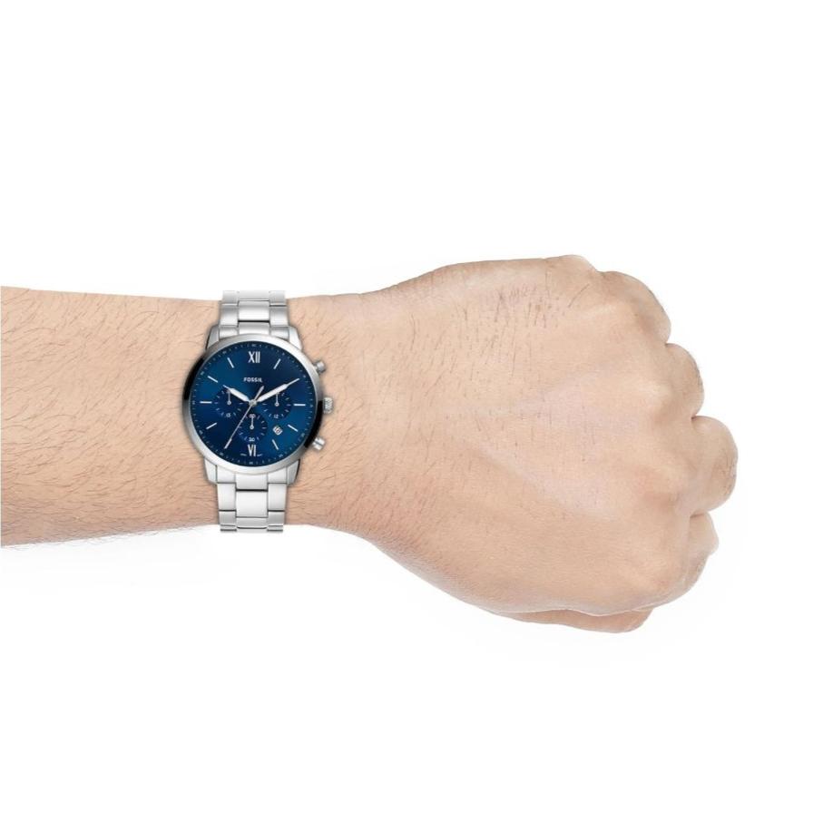  Shop Authentic Fossil Neutra Chronograph Blue Dial Silver Steel Strap Watch for Men - FS5792 - Luxxuri