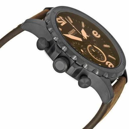  Shop Authentic Fossil Nate Chronograph Brown Dial Brown Leather Strap Watch for Men - JR1487 - Luxxuri