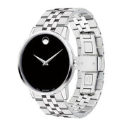  Shop Authentic Movado Museum Classic Black Dial Silver Steel Strap Watch for Men - 0607199 - Luxxuri