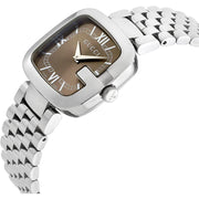  Shop Authentic Gucci G-Gucci Brown Dial Silver Steel Strap Watch For Women - YA125413 - Luxxuri