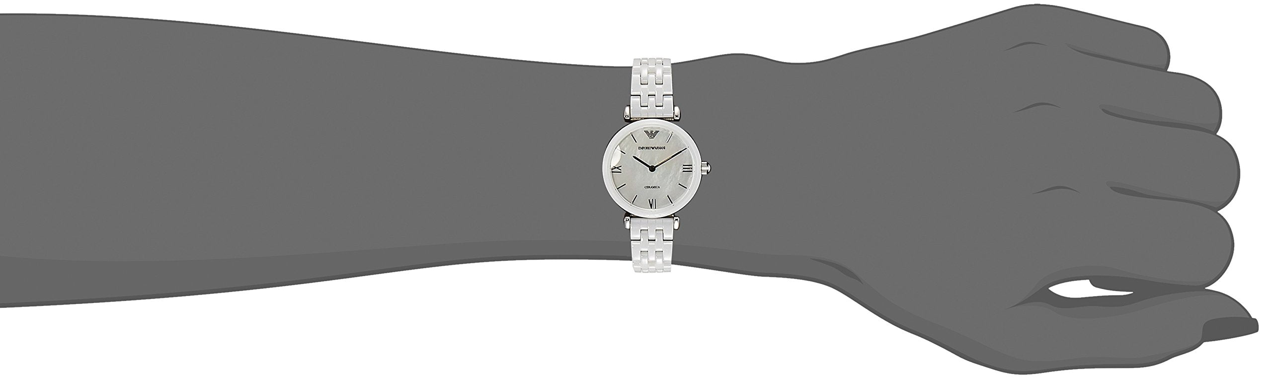  Shop Authentic Emporio Armani Giannti T Bar Quartz Mother of Pearl Dial White Steel Strap Watch For Women - AR1485 - Luxxuri
