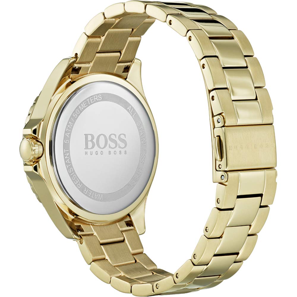  Shop Authentic Hugo Boss Premiere White Dial Gold Steel Strap Watch for Women - 1502445 - Luxxuri