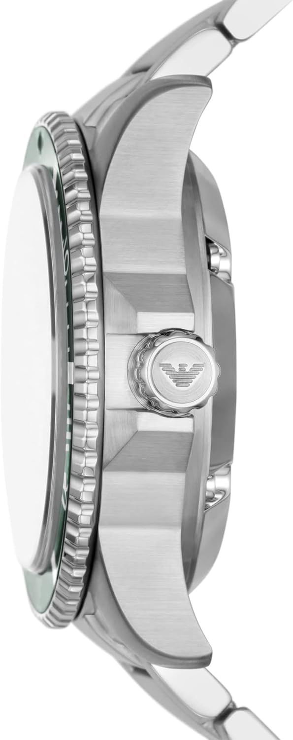  Shop Authentic Emporio Armani Diver Automatic Green Dial Silver Steel Strap Watch For Men - AR60061 - Luxxuri