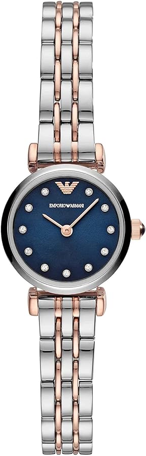  Shop Authentic Emporio Armani Gianni T Bar Quartz Blue Dial Two Tone Steel Strap Watch For Women - AR11222 - Luxxuri