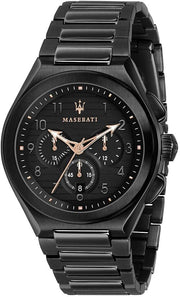  Shop Authentic Maserati Triconic Quartz Black Dial Black Steel Strap Watch For Men - R8873639003 - Luxxuri