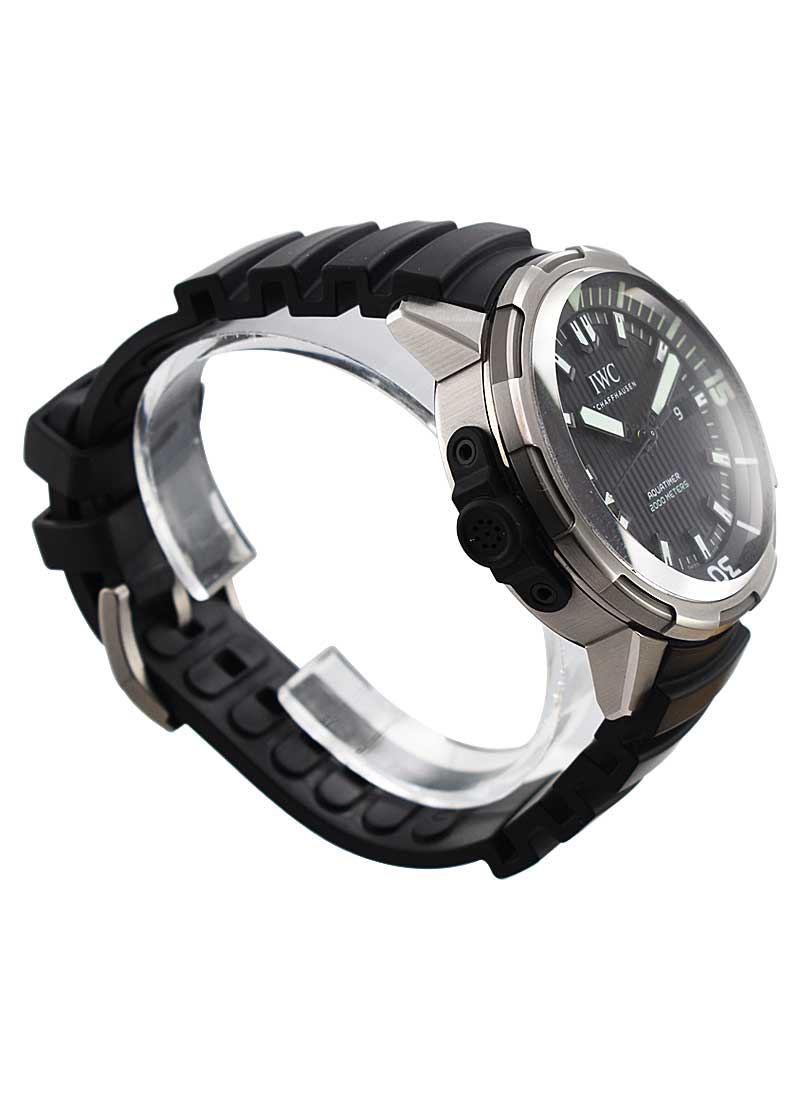 Shop Authentic IWC Aquatimer Automatic 2000 Black Dial Black Rubber Strap Watch for Men - IW358002 - Luxxuri