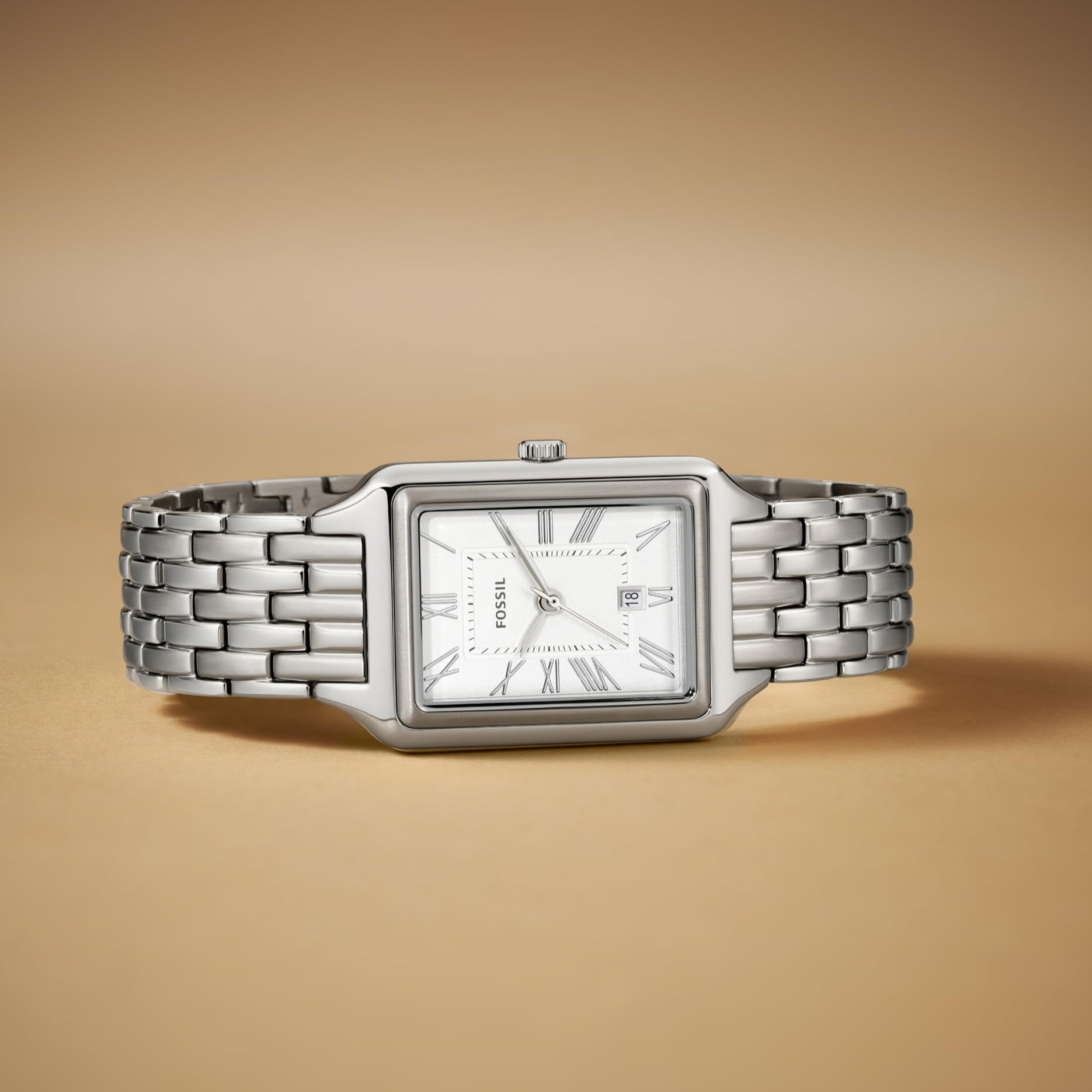  Shop Authentic Fossil Raquel Three Hand Date White Dial Silver Steel Strap Watch for Women - ES5221 - Luxxuri