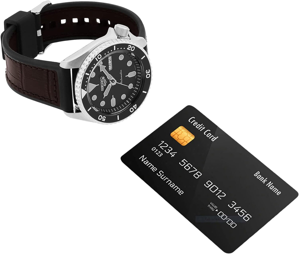  Shop Authentic Seiko 5 Sports SKX Automatic Black Dial Black Leather Strap Watch for Men - SRPD55K2 - Luxxuri