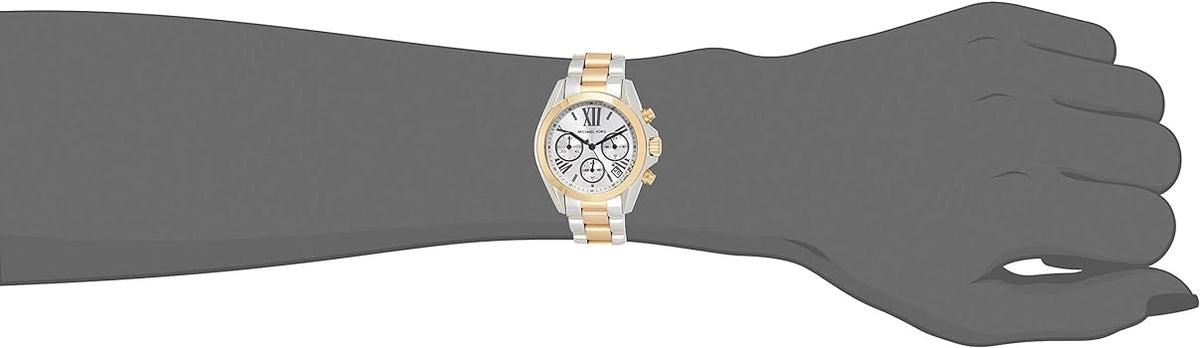  Shop Authentic Michael Kors Bradshaw Chronograph Silver Dial Two Tone Steel Strap Watch For Women - MK5912 - Luxxuri