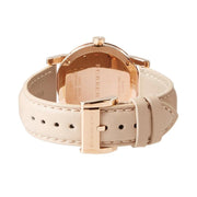  Shop Authentic Burberry The City Beige Dial Beige Leather Strap Watch for Women - BU9109 - Luxxuri