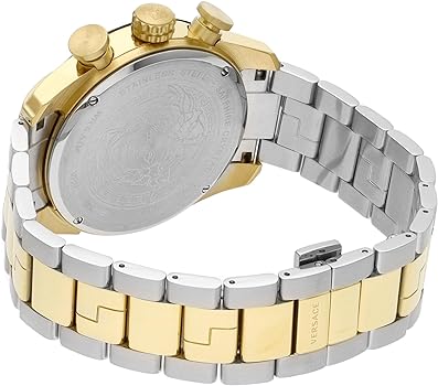  Shop Authentic Versace V-Ray Chronograph Black Dial Two Tone Steel Strap Watch For Men - VE2I00421 - Luxxuri