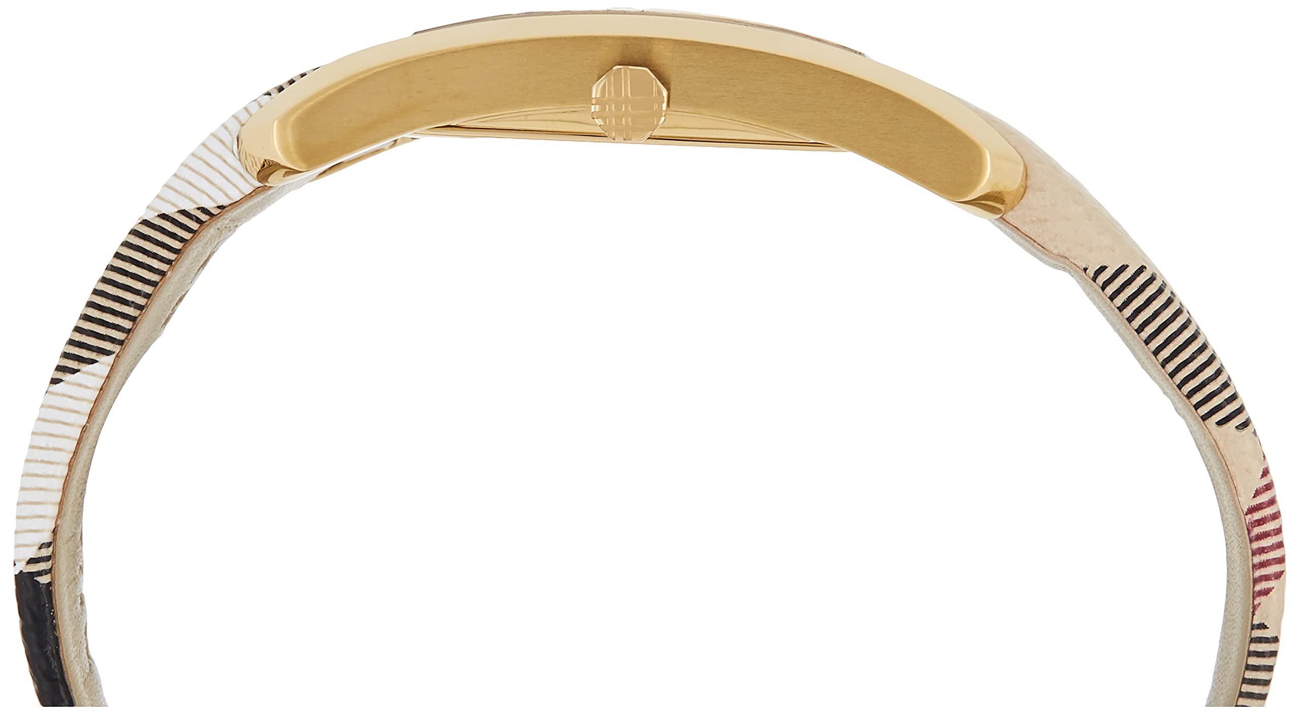  Shop Authentic Burberry Pioneer Champagne Dial Haymarket Beige Leather Strap Watch for Women - BU9407 - Luxxuri