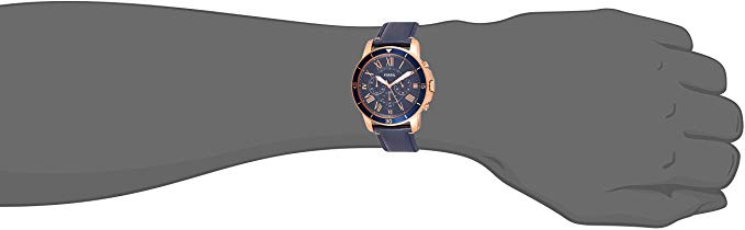  Shop Authentic Fossil Grant Sport Chronograph Blue Dial Blue Leather Strap Watch for Men - FS5237 - Luxxuri