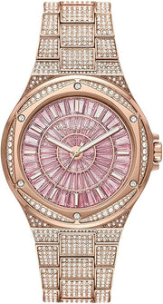  Shop Authentic Michael Kors Lennox Three Hand Crystals Rose Gold Dial Rose Gold Steel Strap Watch For Women - MK6992 - Luxxuri