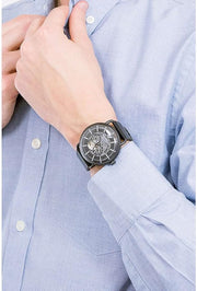  Shop Authentic Emporio Armani Aviator Chronograph Black Dial Black Leather Strap Watch For Men - AR60028 - Luxxuri