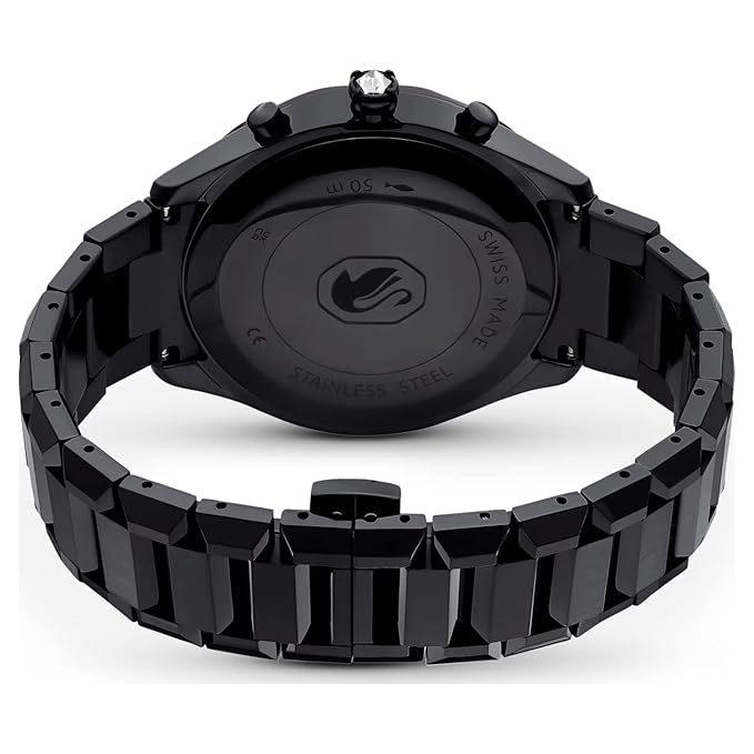  Shop Authentic Swarovski Dextera Chronograph Black Dial Black Steel Strap Watch for Women - 5641393 - Luxxuri