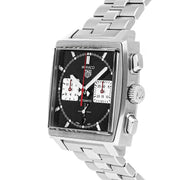  Shop Authentic Tag Heuer Monaco Automatic Chronograph Black Dial Silver Steel Strap Watch for Men - CBL2113.BA0644 - Luxxuri