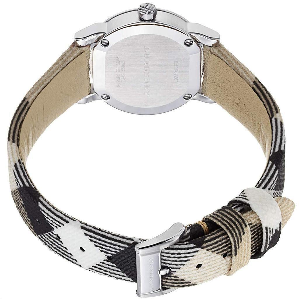  Shop Authentic Burberry The City Nova White Dial Checked Brown Leather Strap Watch for Men - BU9357 - Luxxuri