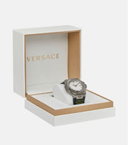  Shop Authentic Versace Chain Reaction Quartz White Dial Green Rubber Strap Watch for Men - VEDY00419 - Luxxuri