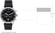  Shop Authentic Hugo Boss Pioneer Chronograph Black Dial Black Leather Strap Watch For Men - 1513708 - Luxxuri