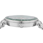  Shop Authentic Versace Greca Sport Quartz Green Dial Silver Steel Strap Watch For Men - VEZ300421 - Luxxuri