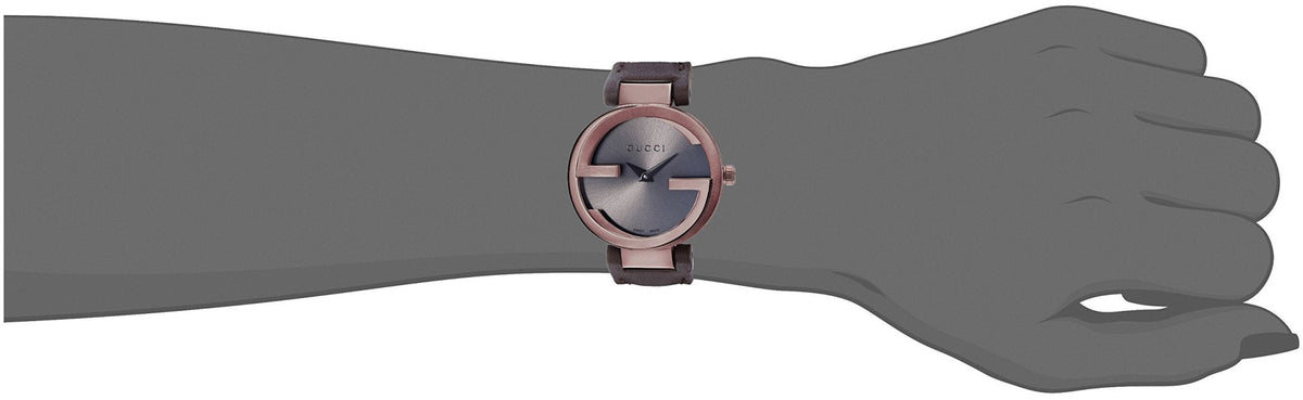  Shop Authentic Gucci G Interlocking Brown Dial Brown Leather Strap Watch For Women - YA133504 - Luxxuri