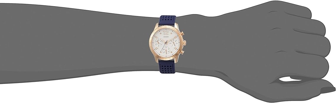  Shop Authentic Guess Marina Multifunction White Dial Blue Rubber Strap Watch for Women - W1025L4 - Luxxuri