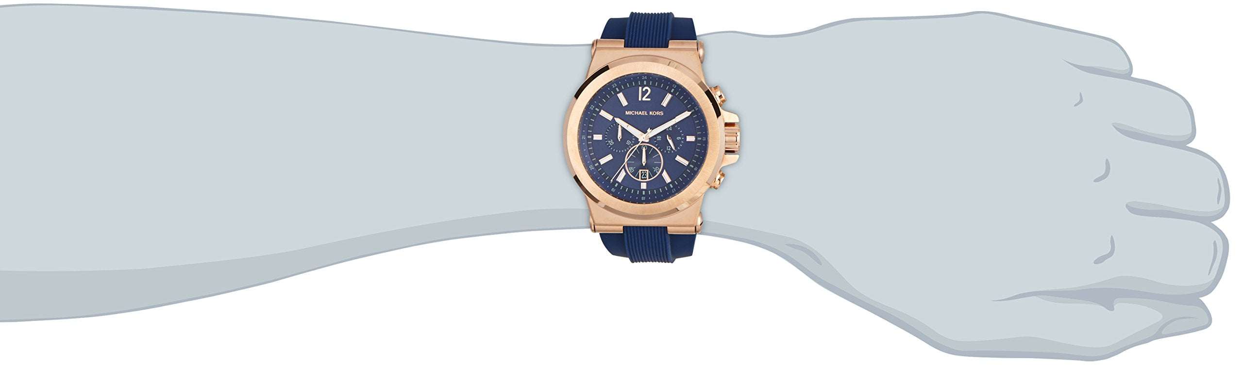  Shop Authentic Michael Kors Dylan Blue Dial Blue Rubber Strap Watch for Men - MK8295 - Luxxuri
