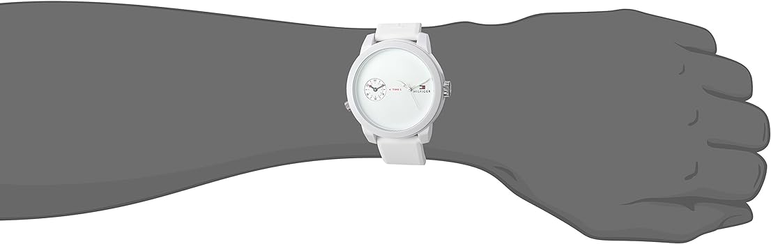  Shop Authentic Tommy Hilfiger Denim White Dial White Rubber Strap Watch for Men - 1791324 - Luxxuri