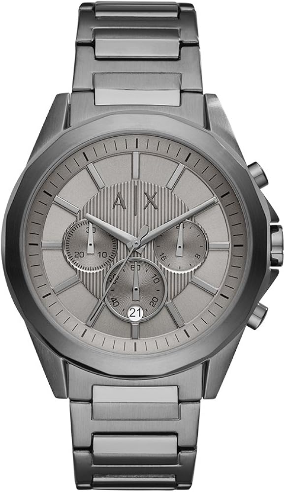  Shop Authentic Armani Exchange Drexler Chronograph Grey Dial Grey Steel Strap Watch For Men - AX2603 - Luxxuri