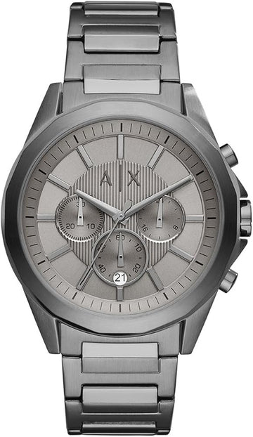  Shop Authentic Armani Exchange Drexler Chronograph Grey Dial Grey Steel Strap Watch For Men - AX2603 - Luxxuri