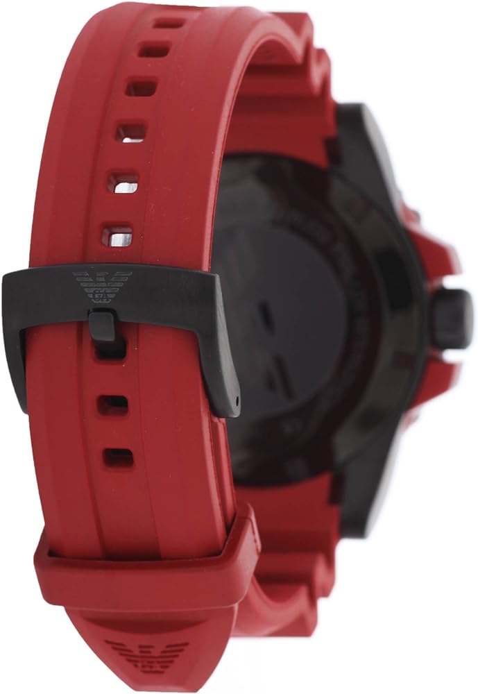  Shop Authentic Emporio Armani Sportivo Quartz Black Dial Red Rubber Strap Watch For Men - AR6101 - Luxxuri
