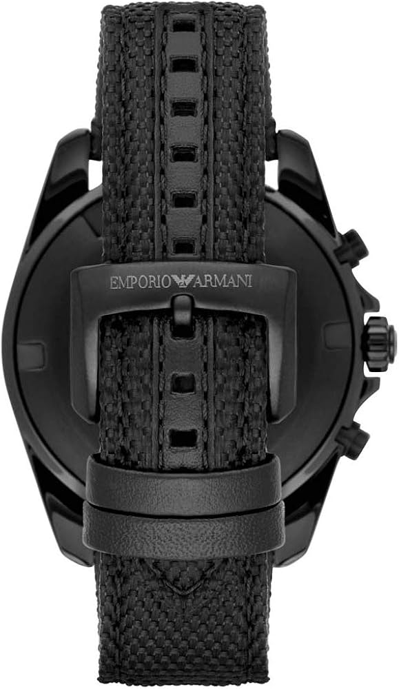  Shop Authentic Emporio Armani Sigma Chronograph Black Dial Black Leather Strap Watch For Men - AR6131 - Luxxuri