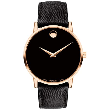  Shop Authentic Movado Museum Classic Black Dial Black Leather Strap Watch for Men - 0607196 - Luxxuri